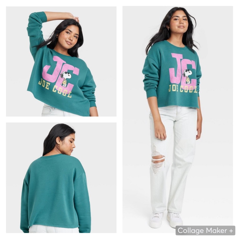 Women's | Joe Cool Snoopy Graphic Sweatshirt |
Green | L